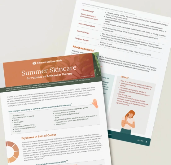 Collection of oncology pharmacy education and patient care resources.